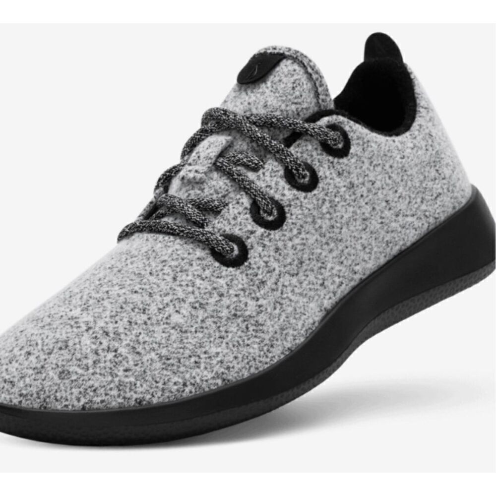 Allbirds Grey and Black wool running shoes size 8